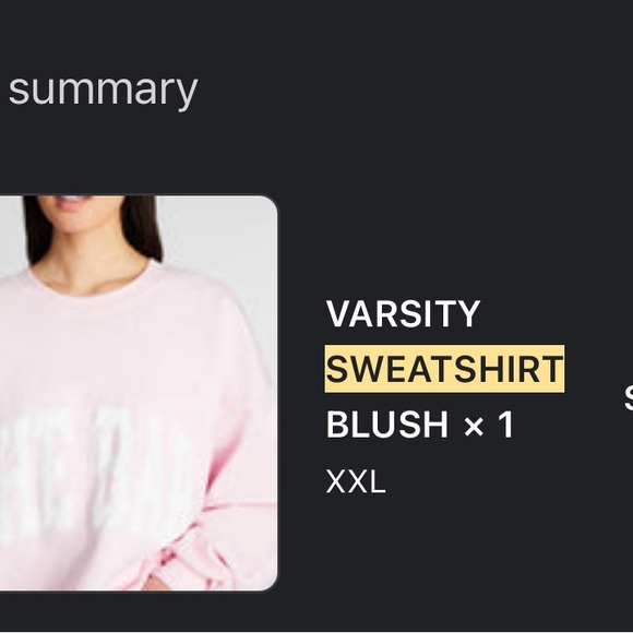 Pink Sweatshirt with White Lettering - Picture 3 of 5